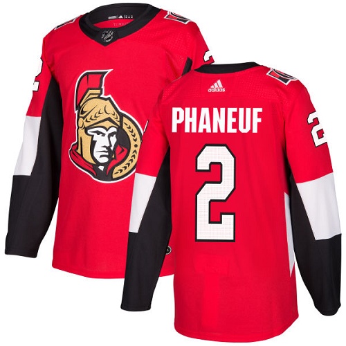 Adidas Ottawa Senators #2 Dion Phaneuf Red Home Authentic Stitched Youth NHL Jersey